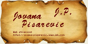 Jovana Pisarević vizit kartica